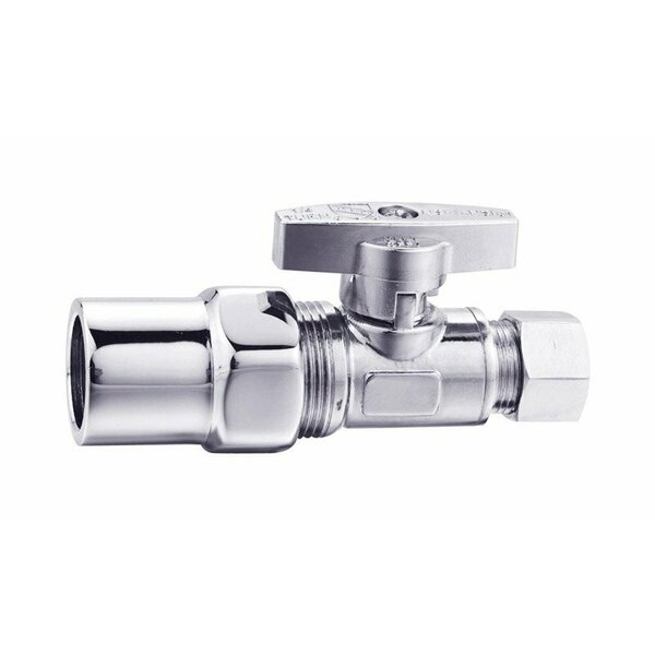 Mueller Valve 1/2CpvcX3/8Com Qtr St LF 2881PCLF